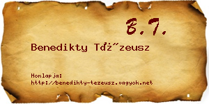 Benedikty Tézeusz névjegykártya